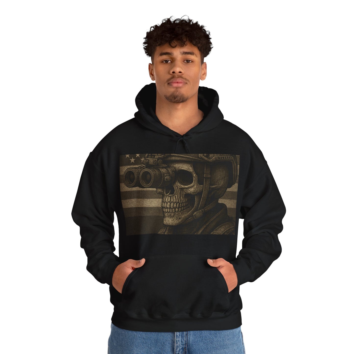 Silent Sentinel – Tactical Skull Hoodie