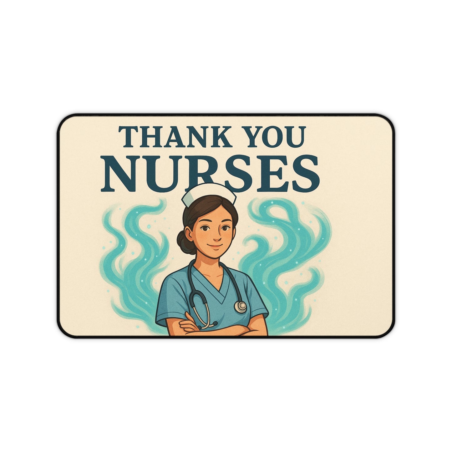 Thank You Nurses Desk Mat - Gift for Healthcare Workers, Nurse Appreciation, Office Decor, Motivational Gift, Nursing Student Essentials
