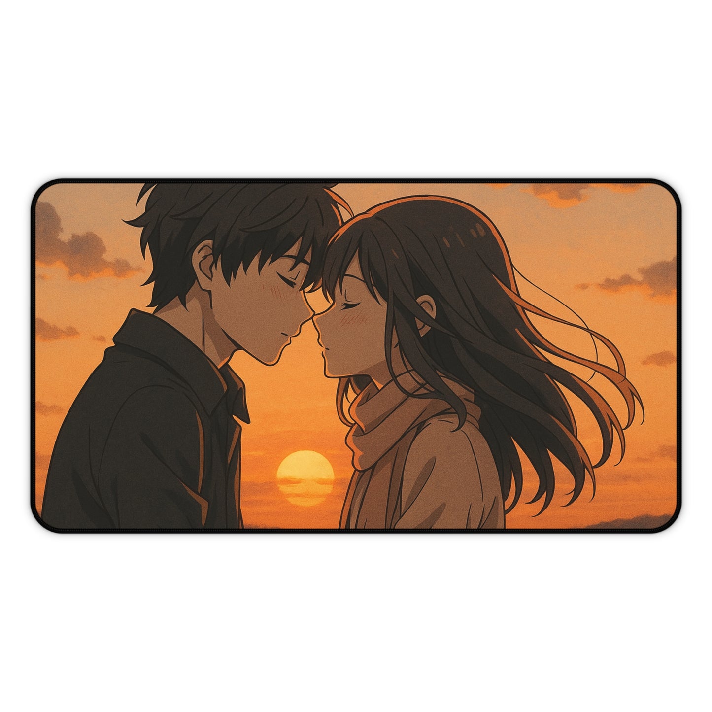 Romantic Sunset Desk Mat for Couples, Anime Desk Pad, Gaming Mat, Office Decor, Gift for Him or Her