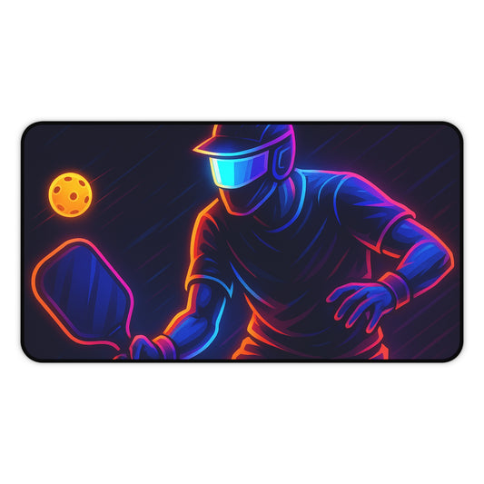 Pickleball Gamer Desk Mat – Serve Up Neon Precision