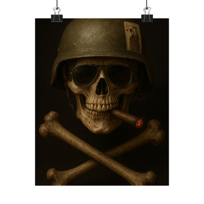 Ace – Tactical Skull Matte Poster