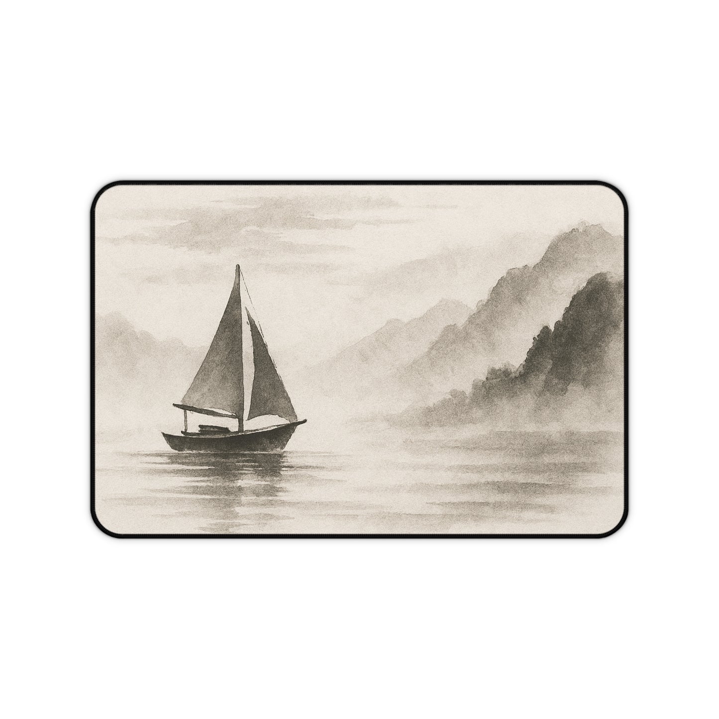 Serene Sailboat Desk Mat, Office Decor, Nautical Desk Accessory, Gift for Teachers, Home Workspace, Coastal Vibe
