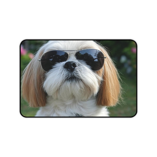 Funny Dog Desk Mat with Sunglasses - Perfect for Pet Lovers & Home Offices
