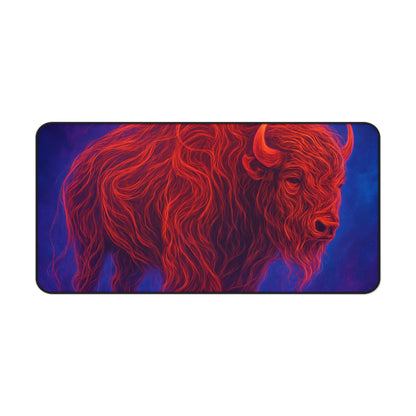Vibrant Buffalo Desk Mat - Artistic Office Decor for Nature Lovers