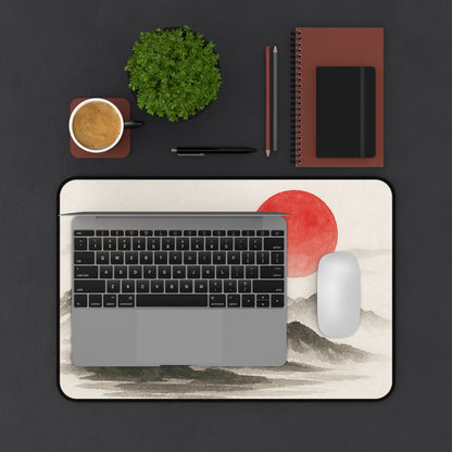 Mountain Sunrise Desk Mat - Zen Office Decor, Japanese Style, Gift for Students, Home Office Accessories, Asian Aesthetic