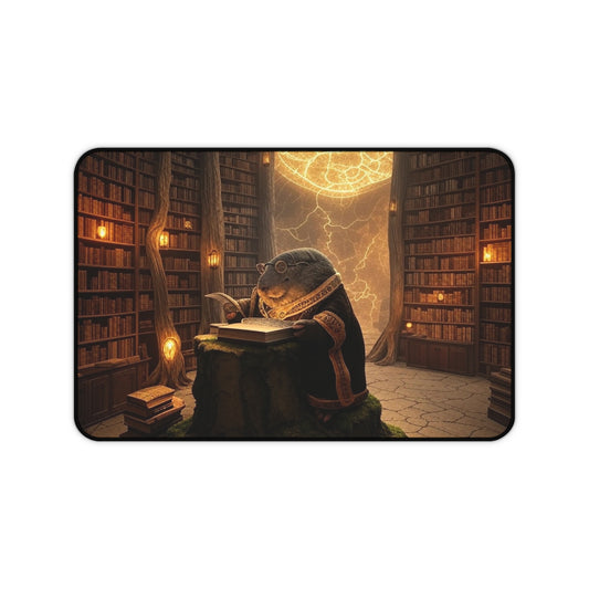 Cozy Library Desk Mat | Reading Vibes, Home Office Decor, Gift for Book Lovers, Gaming Mat, Unique Workstation Accessory