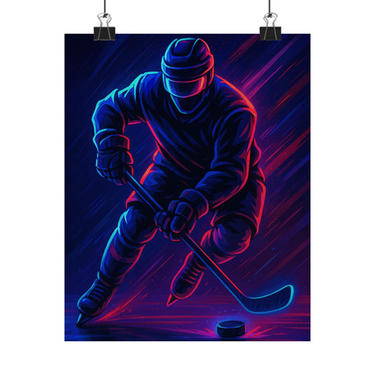 Hockey Gamer Poster – Game On, Glitched Out