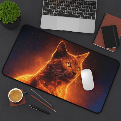 Cosmic Cat Desk Mat - Stylish Gaming & Office Accessory