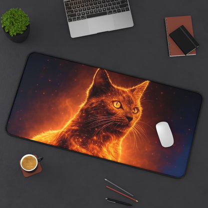 Cosmic Cat Desk Mat - Stylish Gaming & Office Accessory