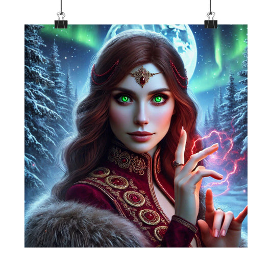 Vertical Poster - Fantasy Sorceress Wall Art for Fantasy Lovers & Gamers
