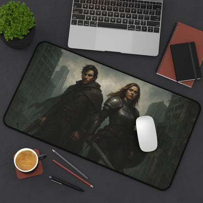 Epic Warrior-Themed Desk Mat – Premium Non-Slip Gaming & Work Surface