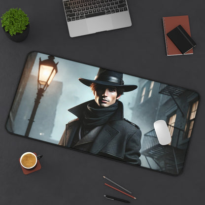 Urban Gunslinger Desk Mat – Gritty Cityscape Gaming Pad for Action Fans
