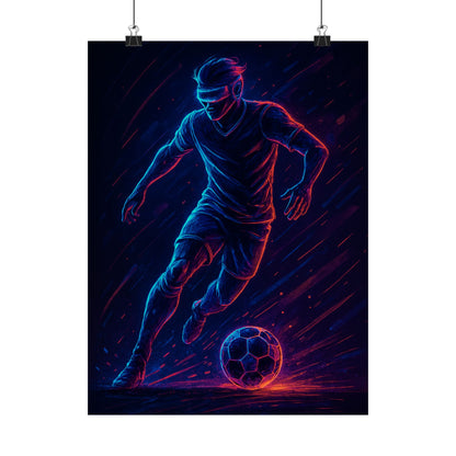 Futuristic Soccer Warrior Poster – Gamer Edition