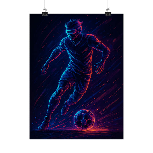 Futuristic Soccer Warrior Poster – Gamer Edition