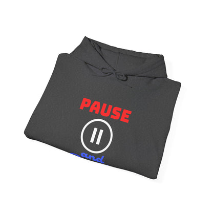 Unisex Heavy Blend™ Hooded Sweatshirt - 'Pause and Breathe' Motivational Hoodie for Relaxation