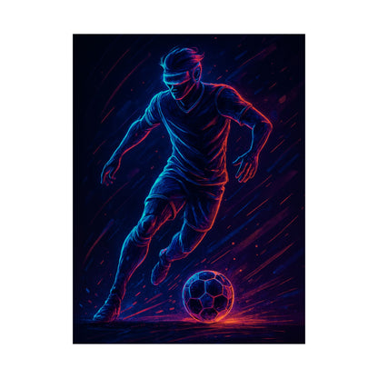 Futuristic Soccer Warrior Poster – Gamer Edition