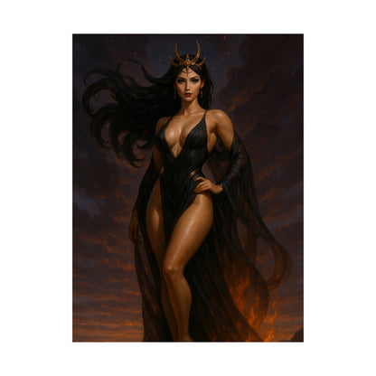 Mystical Goddess Matte Vertical Poster - Enchanting Wall Art for Home Decor