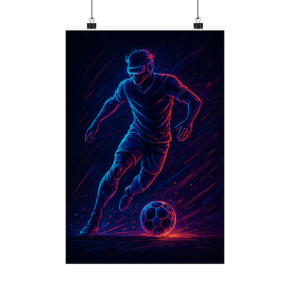 Futuristic Soccer Warrior Poster – Gamer Edition