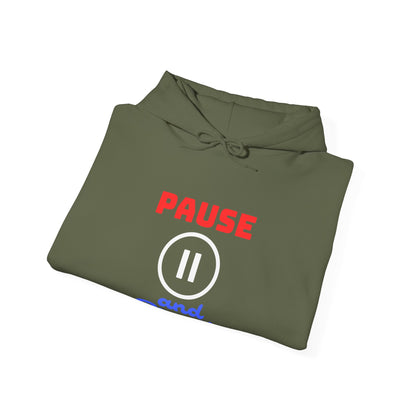 Unisex Heavy Blend™ Hooded Sweatshirt - 'Pause and Breathe' Motivational Hoodie for Relaxation