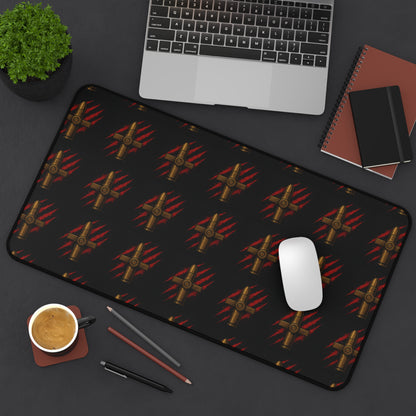 Desk Mat - Rebellious Style Bullet & Claw Design for Gamers and Creatives