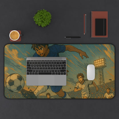 Soccer Themed Desk Mat, Perfect for Gamers, Sports Lovers, Home Office Essentials, Gifts for Coaches, Students