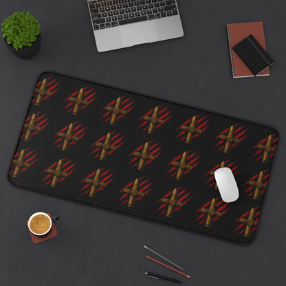 Desk Mat - Rebellious Style Bullet & Claw Design for Gamers and Creatives