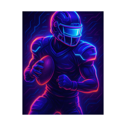 Transform Your Space with Our Matte Vertical Poster – Futuristic Football Gamer Edition