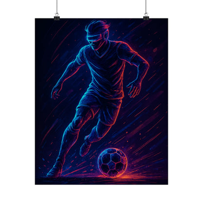 Futuristic Soccer Warrior Poster – Gamer Edition