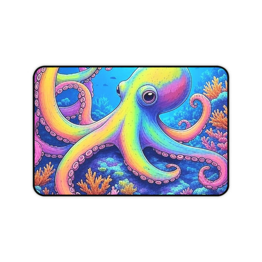 Desk Mat - Colorful Octopus - Nautical Office Decor
