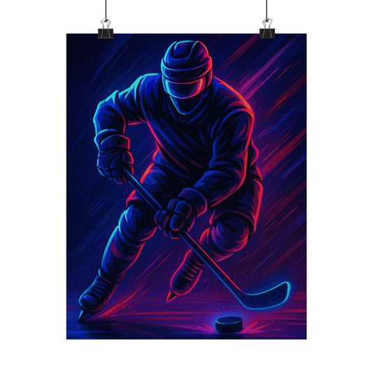 Hockey Gamer Poster – Game On, Glitched Out
