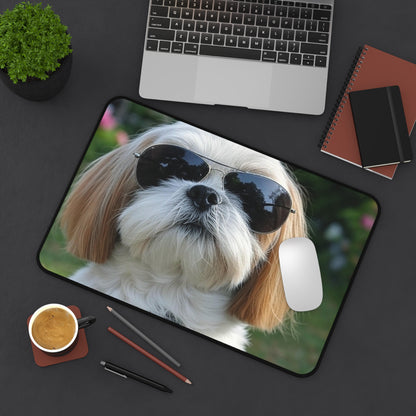 Funny Dog Desk Mat with Sunglasses - Perfect for Pet Lovers & Home Offices