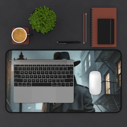 Urban Gunslinger Desk Mat – Gritty Cityscape Gaming Pad for Action Fans