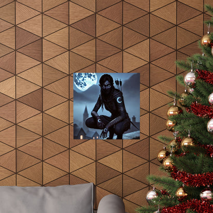 Vertical Poster - Mystical Moonlit Fantasy Dark Elf Design