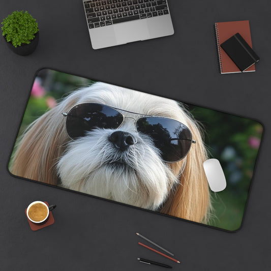 Funny Dog Desk Mat with Sunglasses - Perfect for Pet Lovers & Home Offices