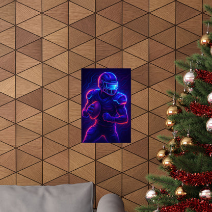Transform Your Space with Our Matte Vertical Poster – Futuristic Football Gamer Edition
