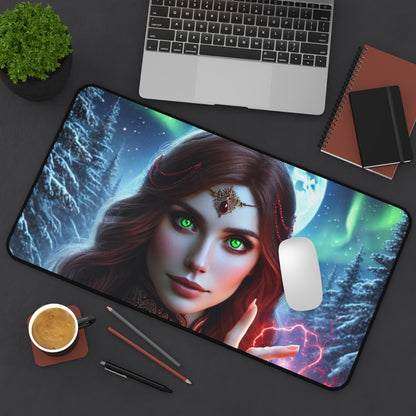 Fantasy Sorceress Desk Mat – Mystical Gaming & Office Pad for Fantasy Lovers