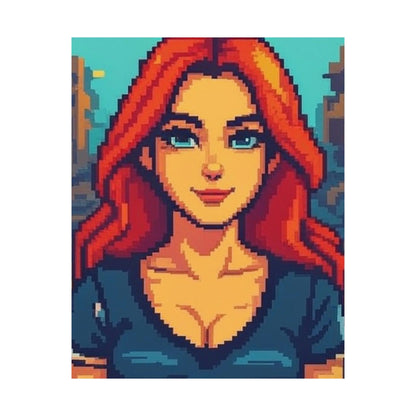 Retro 2D Warzone 16-Bit Pixel Art Matte Vertical Poster – Gaming Décor