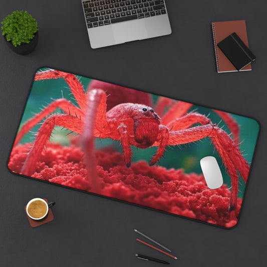Vibrant Red Spider Desk Mat - Fun & Unique Office Decor