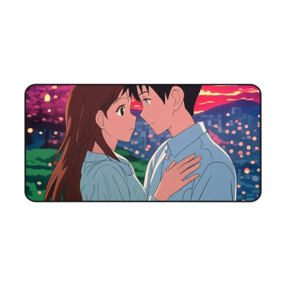 Romantic Anime Desk Mat | Gaming Decor, Office Gift, Anime Lover's Accessory, Valentine's Day, Workstation Decor