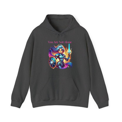 Hooded Sweatshirt with 'you are not alone' Design