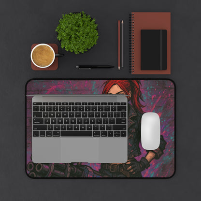 Desk Mat - Edgy Graffiti Art - Stylish Office Accessories for Gamers and Creatives