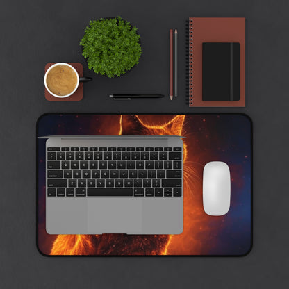 Cosmic Cat Desk Mat - Stylish Gaming & Office Accessory
