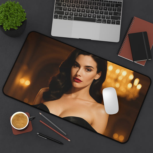 🖤 Sorceress in Scarlet – Fantasy Desk Mat | Gothic Glam Collection
