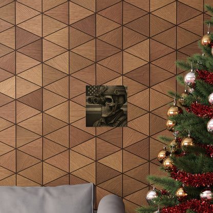 Silent Sentinel – Military Skull with Night Vision Matte Poster