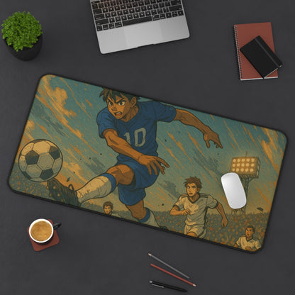 Soccer Themed Desk Mat, Perfect for Gamers, Sports Lovers, Home Office Essentials, Gifts for Coaches, Students
