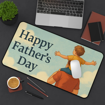 Happy Fathers Day Desk Mat, Personalized Desk Accessories, Office Gifts for Dads, Home Office Decor, Unique Fathers Day Gift