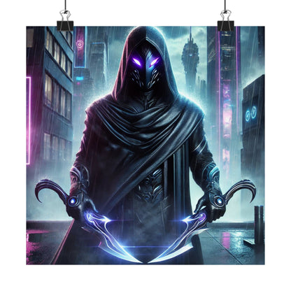 Wraith Cyberpunk Art Poster – Ignite Your Walls with Futuristic Energy