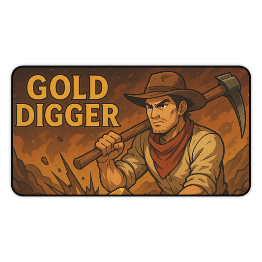 Gold Digger Desk Mat - Vintage Western Decor, Office Accessories, Unique Gift for Adventurers, Home Office Decor