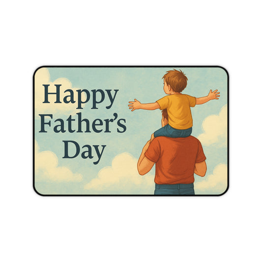 Happy Fathers Day Desk Mat, Personalized Desk Accessories, Office Gifts for Dads, Home Office Decor, Unique Fathers Day Gift