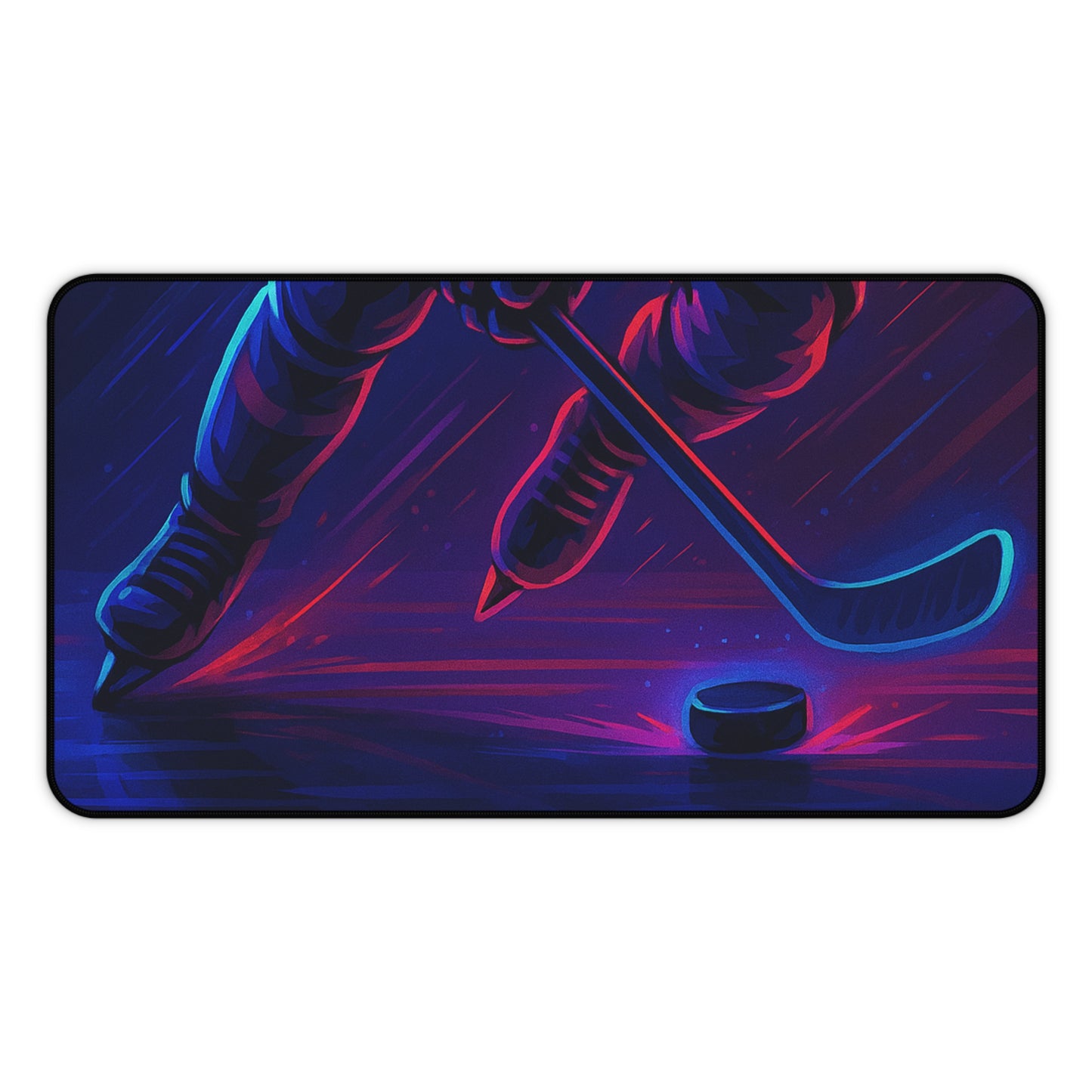 Hockey Gamer Desk Mat – Neon Intensity at Your Fingertips